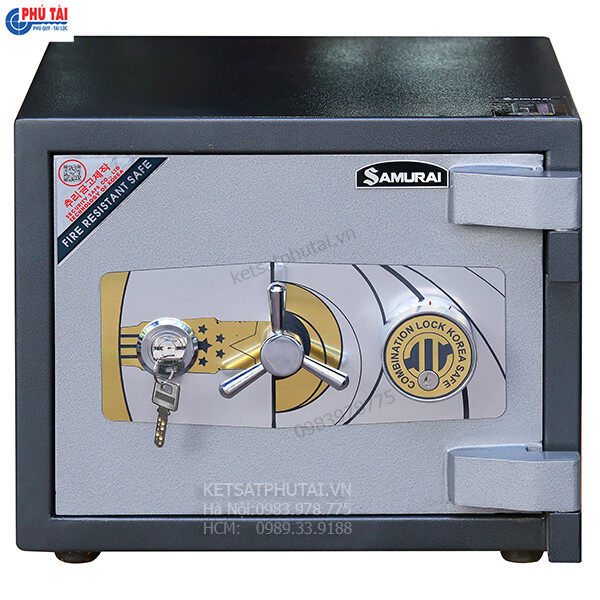 Két sắt mini thép tấm Samurai MC03 mã cơ có khóa định vị Két sắt mini thép tấm Samurai MC03 mã cơ có khóa định vị