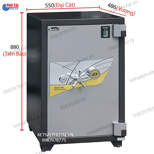 Két sắt Samurai MC48 cơ đổi mã có định vị