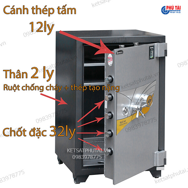 Két sắt Samurai MC48 cơ đổi mã có định vị